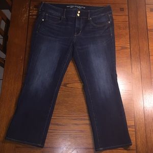 American Eagle Artist Crop Dark Wash Jeans size 14